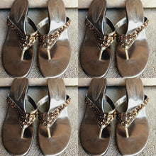 Load image into Gallery viewer, Bronze Heel Sandals