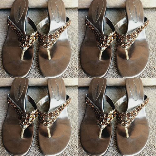 Bronze Heel Sandals