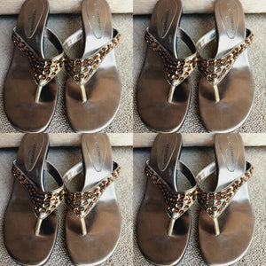 Bronze Heel Sandals