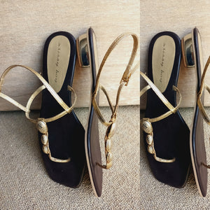 Gold Strap Sandals