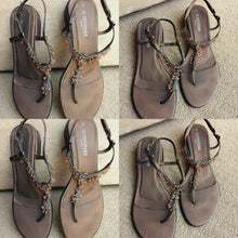 Load image into Gallery viewer, Bronze Flat Sandals