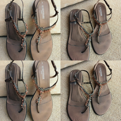 Bronze Flat Sandals