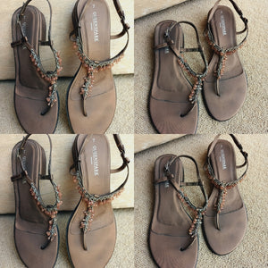 Bronze Flat Sandals