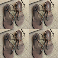 Load image into Gallery viewer, Bronze Flat Sandals