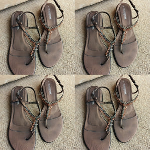 Bronze Flat Sandals
