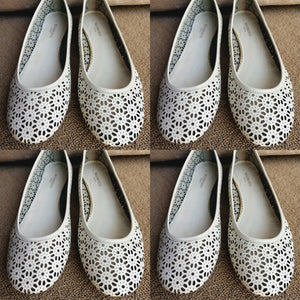 Soft White Leather Pumps