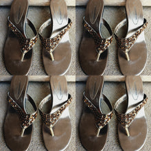 Load image into Gallery viewer, Bronze Heel Sandals