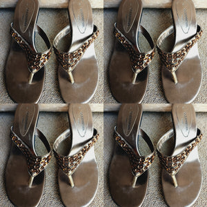 Bronze Heel Sandals