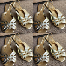 Load image into Gallery viewer, Gold Flat Strap Sandals