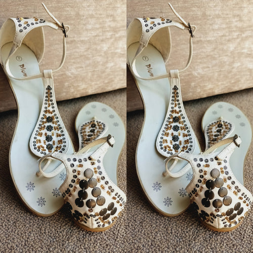 Gold Studded Sandals
