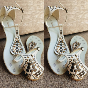 Gold Studded Sandals
