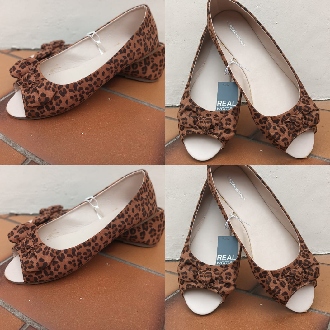 Animal Print Bow Detail Pumps
