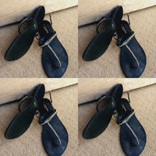 Load image into Gallery viewer, Gold &amp; Black Sandals