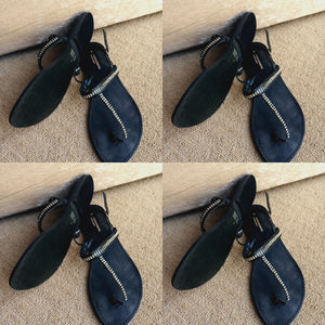 Gold & Black Sandals