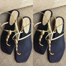 Load image into Gallery viewer, Gold Strap Sandals