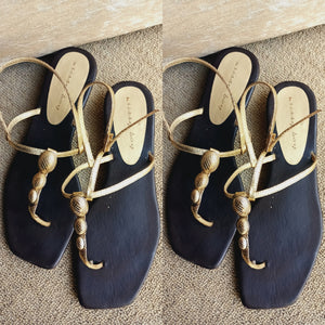 Gold Strap Sandals