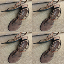 Load image into Gallery viewer, Bronze Flat Sandals