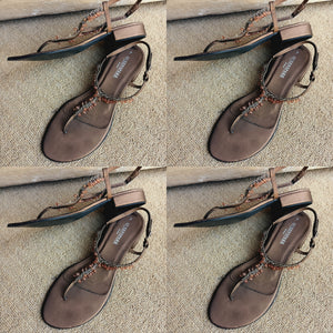 Bronze Flat Sandals