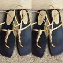 Load image into Gallery viewer, Gold Strap Sandals