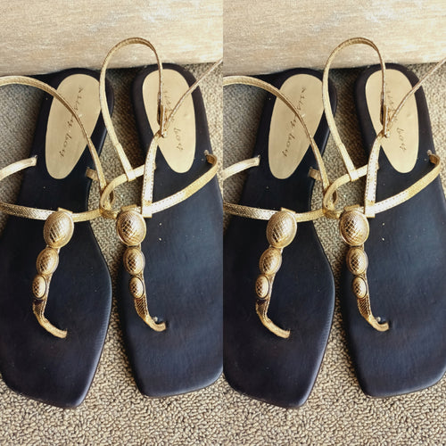 Gold Strap Sandals