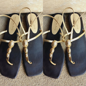 Gold Strap Sandals