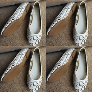 Soft White Leather Pumps