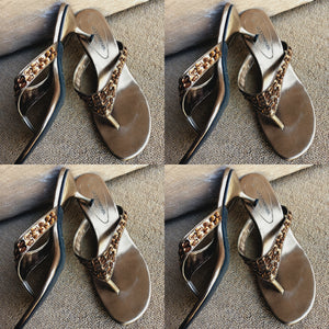 Bronze Heel Sandals