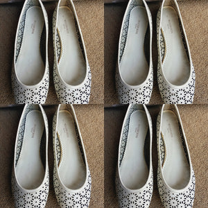 Soft White Leather Pumps