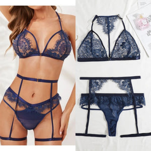 Sexy Lace Eyelash Trim Lingerie Set (Multiple)