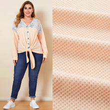 Load image into Gallery viewer, Plus Size Pink V-Neck Snake Print Tie-up Design Raglan Sleeves Knitwear