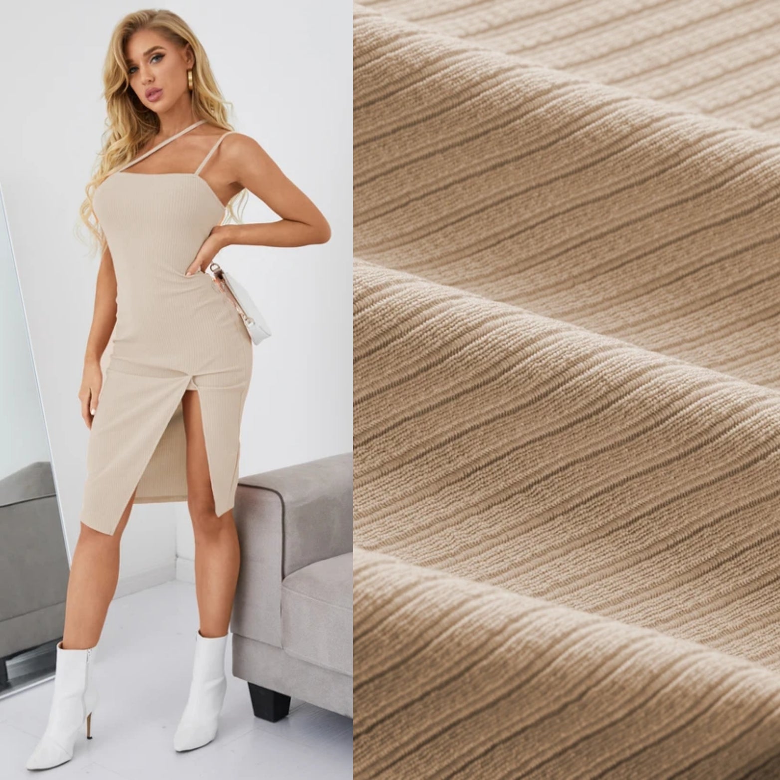Slit Hem Double Straps Ribbed Knit Midi Bodycon Dress (Multiple) Chasing Trends Fashion Slit Hem Double Straps Ribbed Knit Midi Bodycon Dress (Multiple) Chasing Trends Fashion
